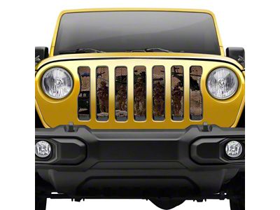 Under The Sun Inserts Grille Insert; Standing Strong (18-23 Jeep Wrangler JL w/o TrailCam; 24-25 Jeep Wrangler JL Sport)