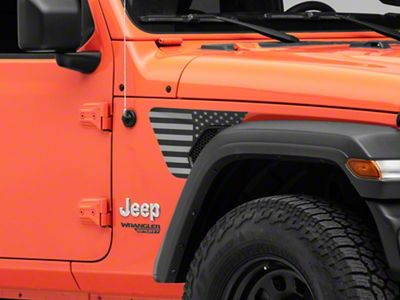 Under The Sun Inserts Fender Vent Decals; Blackout (20-25 Jeep Gladiator JT)