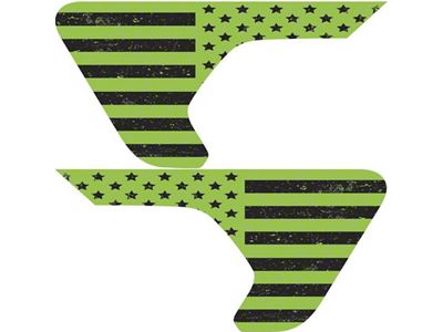 Under The Sun Inserts Fender Vent Decals; Distressed Lime Green (20-25 Jeep Gladiator JT)