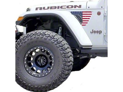 Under The Sun Inserts Fender Vent Decals; Distressed Old Glory (20-25 Jeep Gladiator JT)
