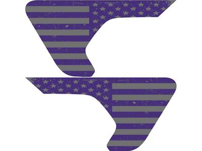 Under The Sun Inserts Fender Vent Decals; Distressed Purple (20-25 Jeep Gladiator JT)