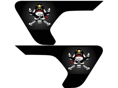 Under The Sun Inserts Fender Vent Decals; Jolly Roger (20-25 Jeep Gladiator JT)