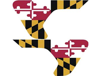 Under The Sun Inserts Fender Vent Decals; Maryland State (20-25 Jeep Gladiator JT)