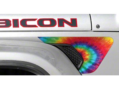 Under The Sun Inserts Fender Vent Decals; Tie Dye (20-25 Jeep Gladiator JT)