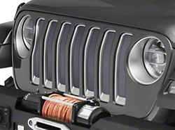 Under The Sun Inserts Grille Insert; Billet Silver Metallic (20-23 Jeep Gladiator JT w/o TrailCam; 24-25 Jeep Gladiator JT Sport)