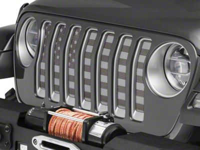Under The Sun Inserts Grille Insert; Black Out (20-23 Jeep Gladiator JT w/o TrailCam; 24-25 Jeep Gladiator JT Sport)