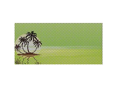 Under The Sun Inserts Grille Insert; Endless Summer Palm Tree Green (20-23 Jeep Gladiator JT w/o TrailCam; 24-25 Jeep Gladiator JT Sport)