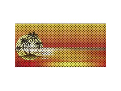 Under The Sun Inserts Grille Insert; Endless Summer Palm Tree (20-23 Jeep Gladiator JT w/o TrailCam; 24-25 Jeep Gladiator JT Sport)
