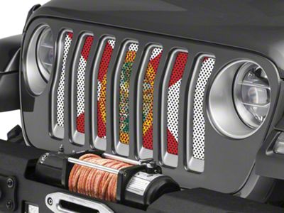 Under The Sun Inserts Grille Insert; Florida State Flag (20-23 Jeep Gladiator JT w/o TrailCam; 24-25 Jeep Gladiator JT Sport)
