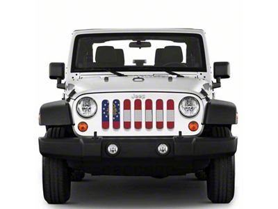 Under The Sun Inserts Grille Insert; Georgia State Flag (20-23 Jeep Gladiator JT w/o TrailCam; 24-25 Jeep Gladiator JT Sport)
