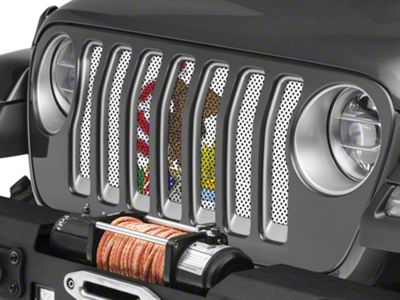 Under The Sun Inserts Grille Insert; Illinois State Flag (20-23 Jeep Gladiator JT w/o TrailCam; 24-25 Jeep Gladiator JT Sport)