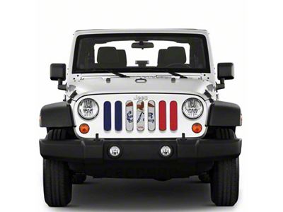 Under The Sun Inserts Grille Insert; Iowa State Flag (20-23 Jeep Gladiator JT w/o TrailCam; 24-25 Jeep Gladiator JT Sport)