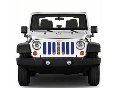 Under The Sun Inserts Grille Insert; Kansas State Flag (20-23 Jeep Gladiator JT w/o TrailCam; 24-25 Jeep Gladiator JT Sport)