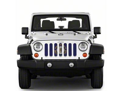 Under The Sun Inserts Grille Insert; Kentucky State Flag (20-23 Jeep Gladiator JT w/o TrailCam; 24-25 Jeep Gladiator JT Sport)