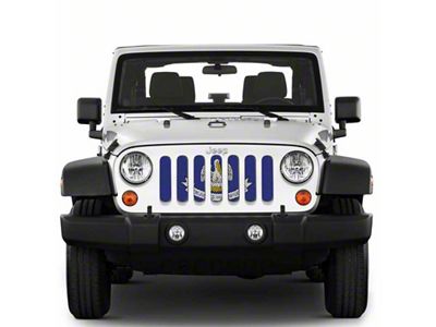 Under The Sun Inserts Grille Insert; Louisiana State Flag (20-23 Jeep Gladiator JT w/o TrailCam; 24-25 Jeep Gladiator JT Sport)