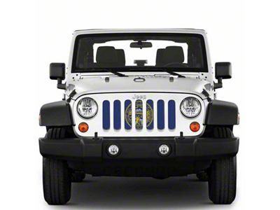 Under The Sun Inserts Grille Insert; Nebraska State Flag (20-23 Jeep Gladiator JT w/o TrailCam; 24-25 Jeep Gladiator JT Sport)