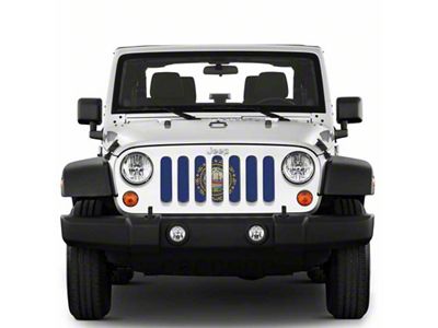 Under The Sun Inserts Grille Insert; New Hampshire State Flag (20-23 Jeep Gladiator JT w/o TrailCam; 24-25 Jeep Gladiator JT Sport)
