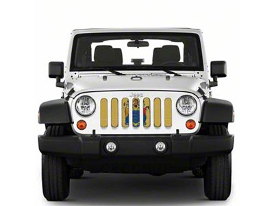 Under The Sun Inserts Grille Insert; New Jersey State Flag (20-23 Jeep Gladiator JT w/o TrailCam; 24-25 Jeep Gladiator JT Sport)