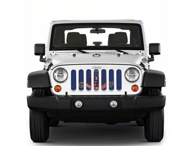 Under The Sun Inserts Grille Insert; North Dakota State Flag (20-23 Jeep Gladiator JT w/o TrailCam; 24-25 Jeep Gladiator JT Sport)