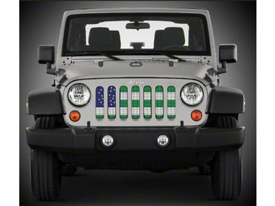 Under The Sun Inserts Grille Insert; NYPD Flag (20-23 Jeep Gladiator JT w/o TrailCam; 24-25 Jeep Gladiator JT Sport)