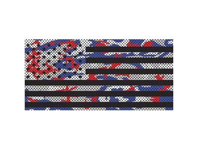 Under The Sun Inserts Grille Insert; Old School Camo Stars Stripes (20-23 Jeep Gladiator JT w/o TrailCam; 24-25 Jeep Gladiator JT Sport)