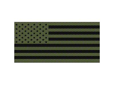 Under The Sun Inserts Grille Insert; Olive Drab Old Glory (20-23 Jeep Gladiator JT w/o TrailCam; 24-25 Jeep Gladiator JT Sport)