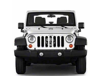 Under The Sun Inserts Grille Insert; Punisher Silver 1 (20-23 Jeep Gladiator JT w/o TrailCam; 24-25 Jeep Gladiator JT Sport)