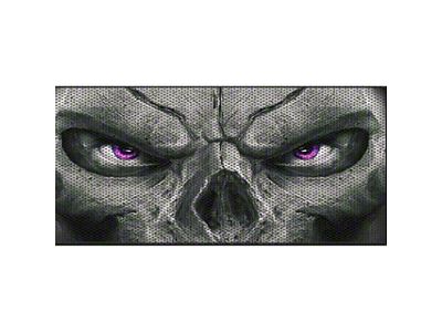 Under The Sun Inserts Grille Insert; Skull Face with Green Eyes (20-23 Jeep Gladiator JT w/o TrailCam; 24-25 Jeep Gladiator JT Sport)