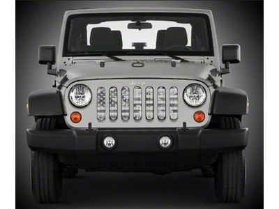 Under The Sun Inserts Grille Insert; Urban Camo Stars Sripes (20-23 Jeep Gladiator JT w/o TrailCam; 24-25 Jeep Gladiator JT Sport)