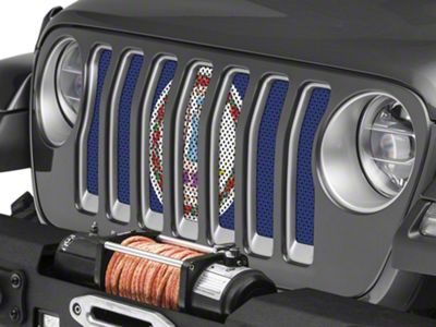 Under The Sun Inserts Grille Insert; Virginia State Flag (20-23 Jeep Gladiator JT w/o TrailCam; 24-25 Jeep Gladiator JT Sport)