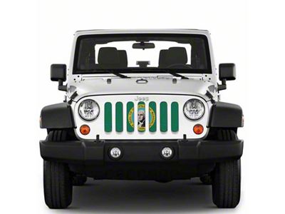 Under The Sun Inserts Grille Insert; Washington State Flag (20-23 Jeep Gladiator JT w/o TrailCam; 24-25 Jeep Gladiator JT Sport)