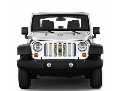 Under The Sun Inserts Grille Insert; West Virginia State Flag (20-23 Jeep Gladiator JT w/o TrailCam; 24-25 Jeep Gladiator JT Sport)