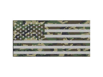 Under The Sun Inserts Grille Insert; Woodland Camo Stars Stripes (20-23 Jeep Gladiator JT w/o TrailCam; 24-25 Jeep Gladiator JT Sport)