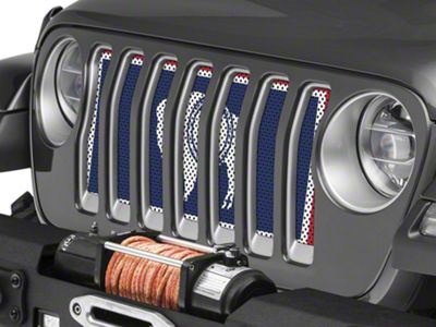 Under The Sun Inserts Grille Insert; Wyoming State Flag (20-23 Jeep Gladiator JT w/o TrailCam; 24-25 Jeep Gladiator JT Sport)