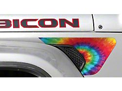 Under The Sun Inserts Fender Vent Decals; Tie Dye (18-24 Jeep Wrangler JL)