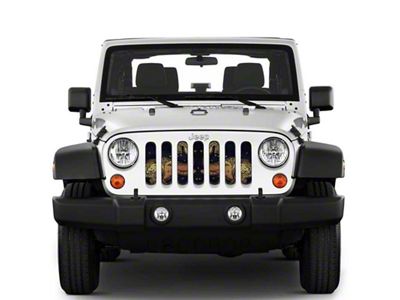 Under The Sun Inserts Grille Insert; Golden Elephants (07-18 Jeep Wrangler JK)