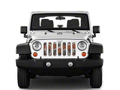 Under The Sun Inserts Grille Insert; Pineapple (18-23 Jeep Wrangler JL w/o TrailCam; 24-25 Jeep Wrangler JL Sport)