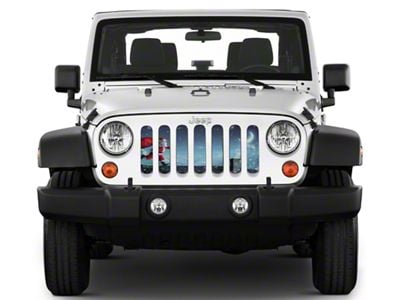 Under The Sun Inserts Grille Insert; Santa On A Roof (07-18 Jeep Wrangler JK)
