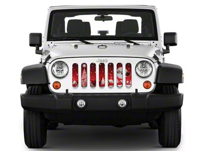 Under The Sun Inserts Grille Insert; Santa and The Moon (07-18 Jeep Wrangler JK)