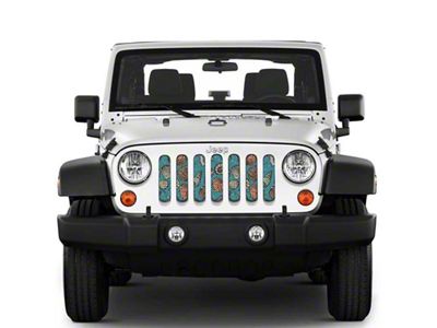 Under The Sun Inserts Grille Insert; Seashells (07-18 Jeep Wrangler JK)