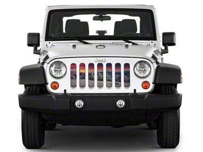 Under The Sun Inserts Grille Insert; Snowy Hills (07-18 Jeep Wrangler JK)