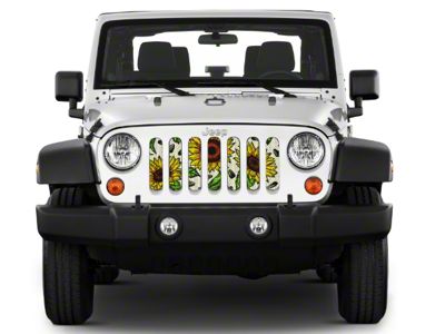 Under The Sun Inserts Grille Insert; Sunflowers (07-18 Jeep Wrangler JK)