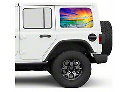 Under The Sun Inserts Hard Top Rear Side Window Decals; Sunset (07-24 Jeep Wrangler JK & JL 4-Door)