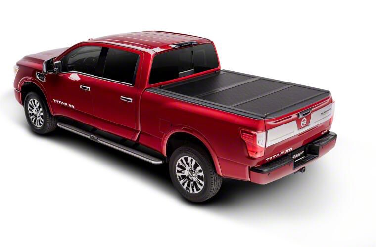 Titan Flex Tri-Fold Tonneau Cover; Black Textured (17-24 Titan w