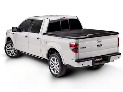 UnderCover Elite Hinged Tonneau Cover; Black Textured (22-25 Tundra w/ 5-1/2-Foot Bed & Deck Rail System)