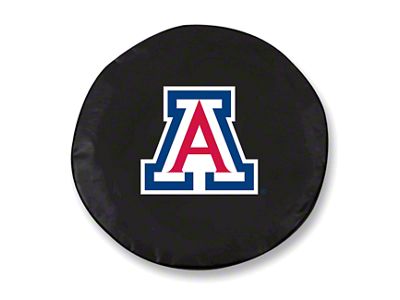 University of Arizona Spare Tire Cover; Black (66-18 Jeep CJ5, CJ7, Wrangler YJ, TJ & JK)