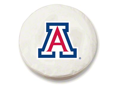 University of Arizona Spare Tire Cover; White (66-18 Jeep CJ5, CJ7, Wrangler YJ, TJ & JK)