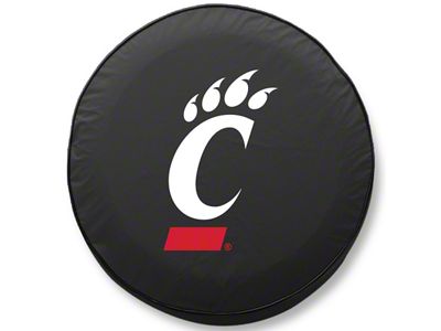 University of Cincinnati Spare Tire Cover; Black (66-18 Jeep CJ5, CJ7, Wrangler YJ, TJ & JK)