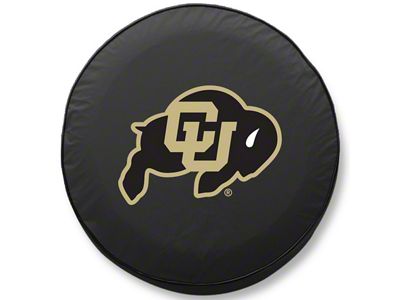 University of Colorado Spare Tire Cover; Black (66-18 Jeep CJ5, CJ7, Wrangler YJ, TJ & JK)