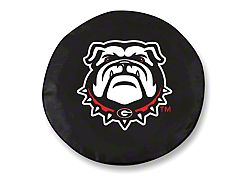 University of Georgia Bull Dog Spare Tire Cover; Black (66-18 Jeep CJ5, CJ7, Wrangler YJ, TJ & JK)